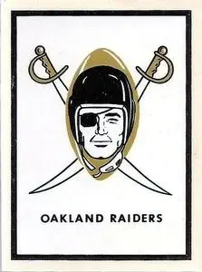 1960 Fleer - AFL Team Decals #NNO - Card #NNO - Oakland Raiders - Front