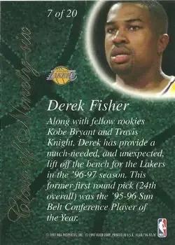 Back of Derek Fisher