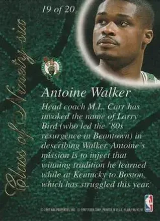 Verso de Antoine Walker