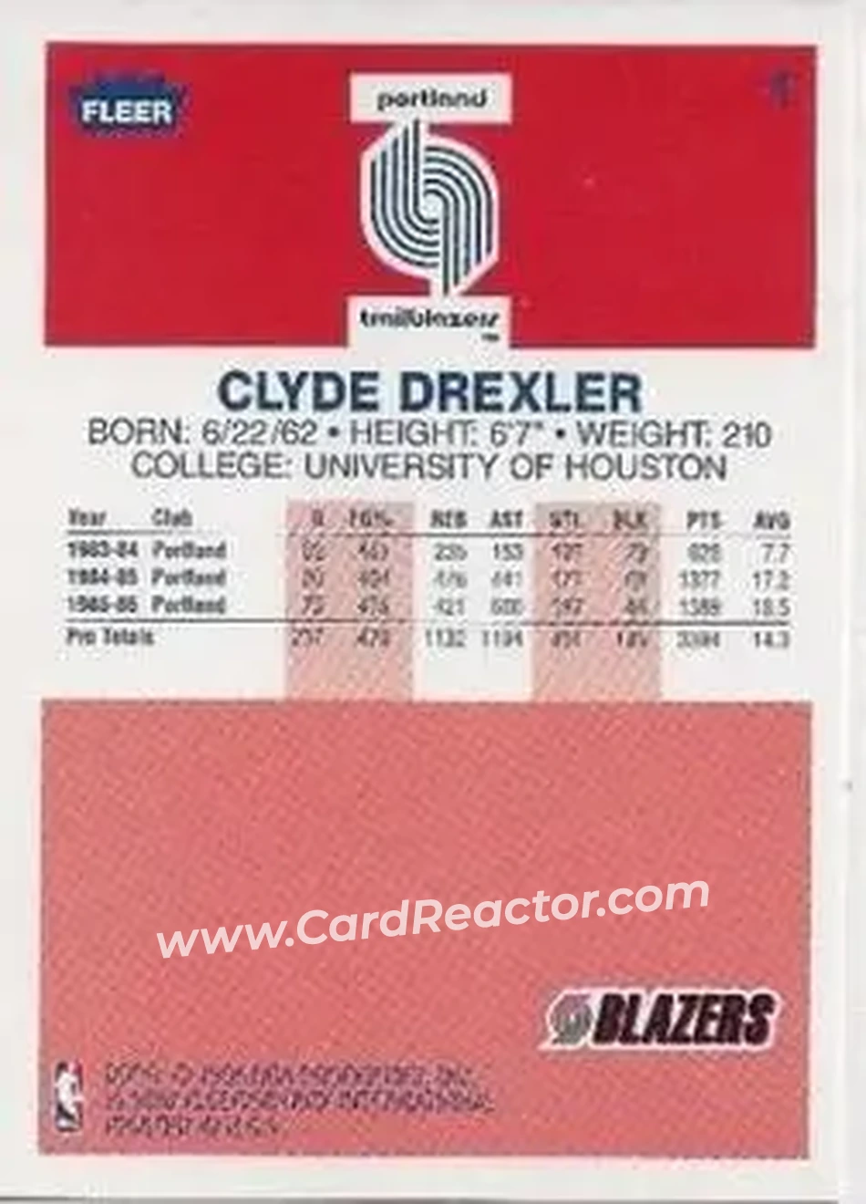 Back of Clyde Drexler
