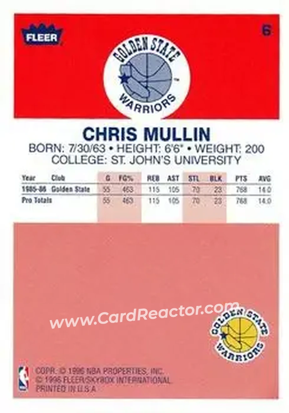 Back of Chris Mullin