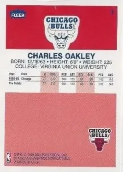 Back of Charles Oakley