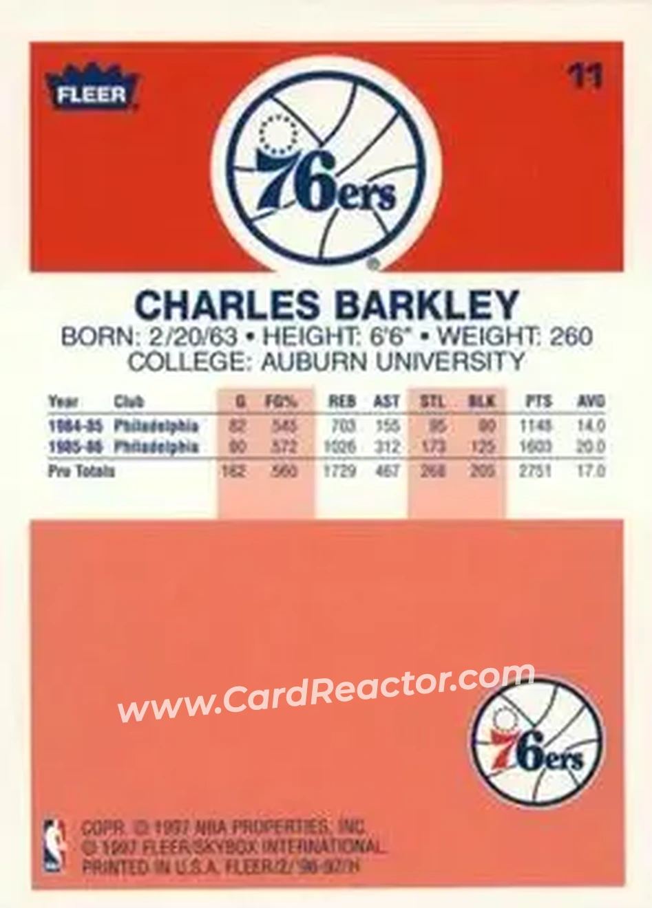 Back of Charles Barkley