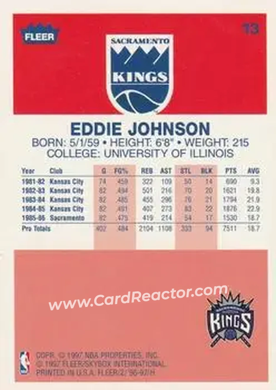 Back of Eddie Johnson