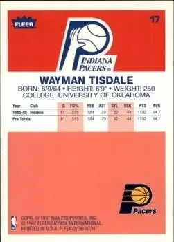 Back of Wayman Tisdale