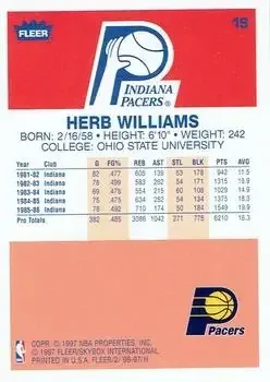 Back of Herb Williams