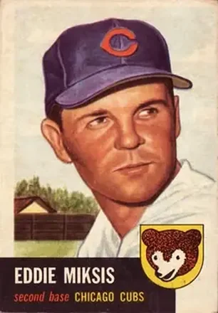 1953 Topps #39 Eddie Miksis