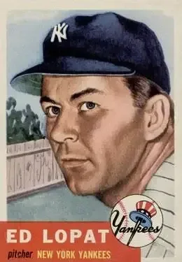 1953 Topps #87b Ed Lopat