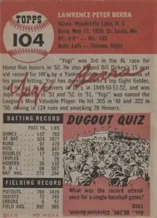 Retro di Larry "Yogi" Berra
