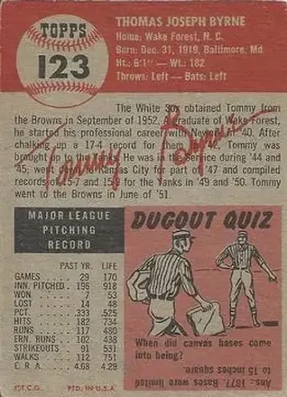 Verso de Tommy Byrne