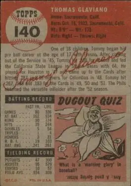 Back of Tommy Glaviano