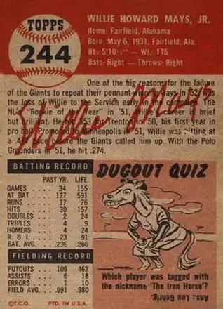 Tył: Willie Mays