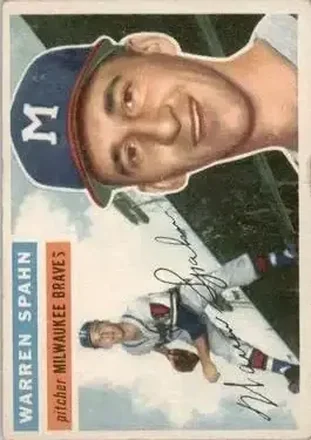 1956 Topps #10b Warren Spahn