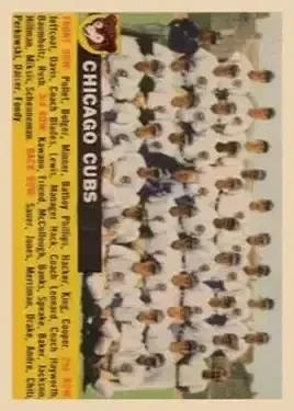 1956 Topps #11e Cubs