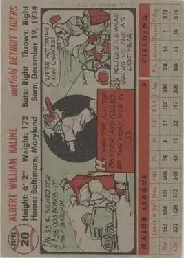 Back of Al Kaline