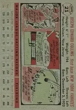 Back of Joe Collins