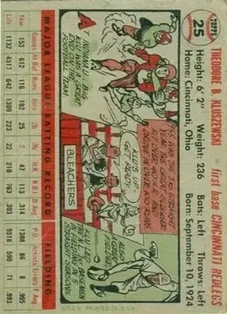 Ted Kluszewski 뒷면