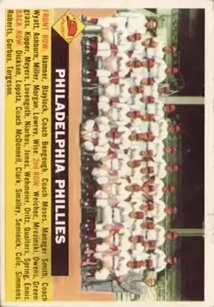 1956 Topps #72d Phillies