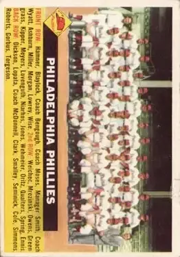 1956 Topps #72 - Card #72 - Philadelphia Phillies 1956 Topps #72 - Card #72 - Philadelphia Phillies