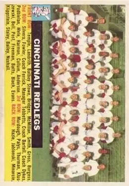 1956 Topps #90 - Card #90 - Cincinnati Redlegs