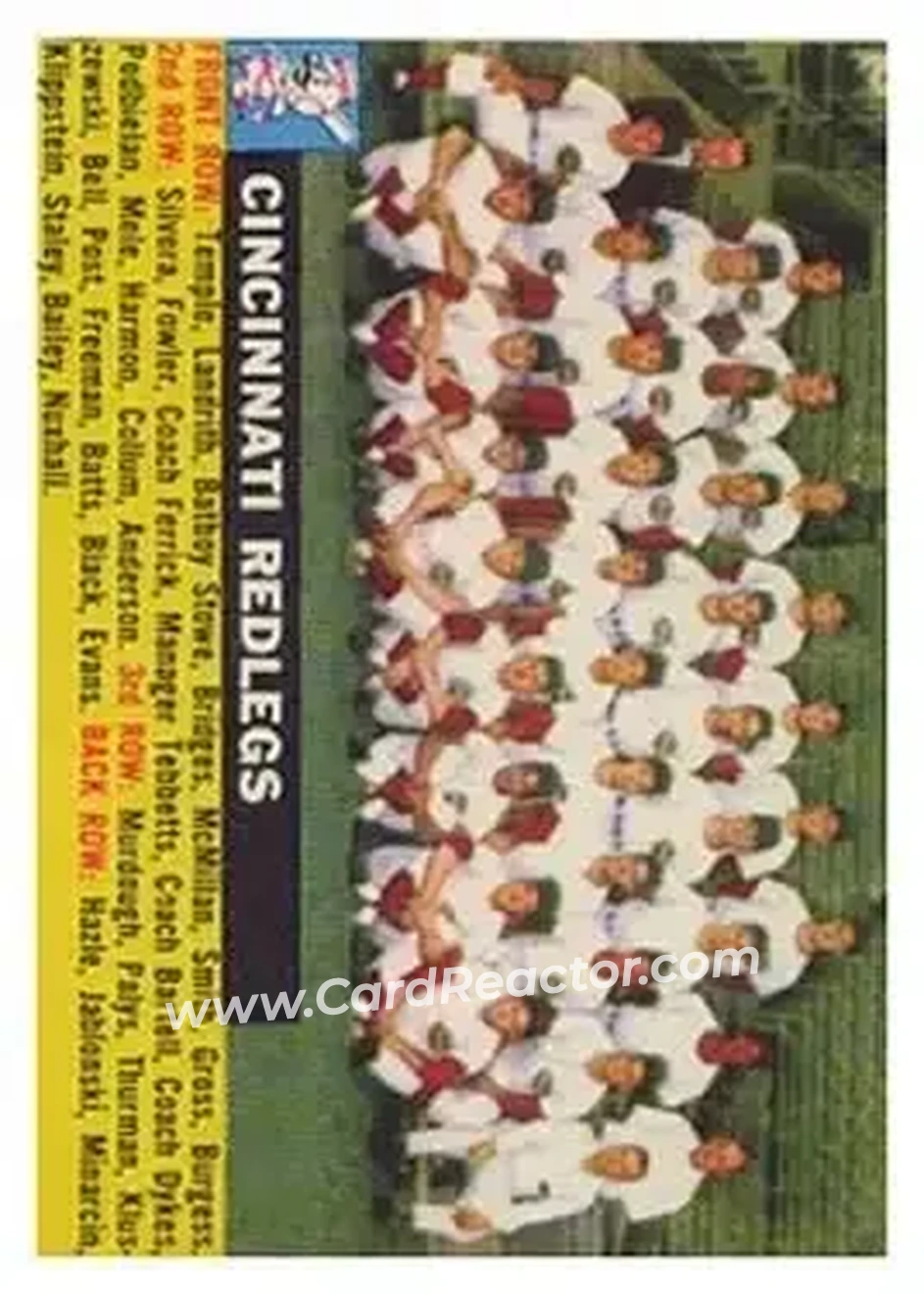 Front of Redlegs