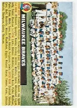 1956 Topps #95 - Card #95 - Milwaukee Braves