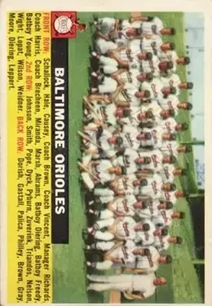 1956 Topps #100d Orioles