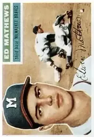 1956 Topps #107b Ed Mathews