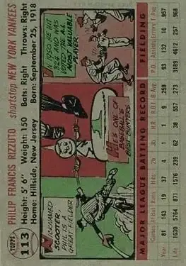 Back of Phil Rizzuto