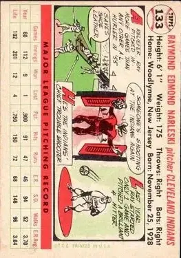 Back of Ray Narleski