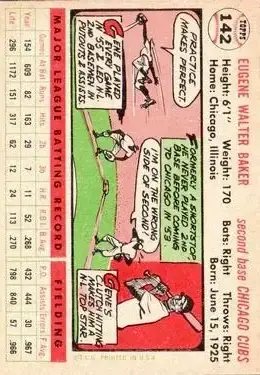 Back of Gene Baker