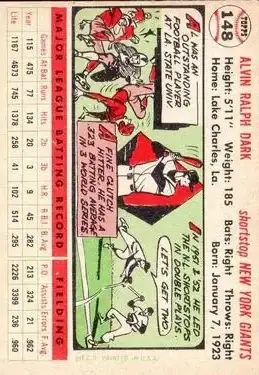 Back of Alvin Dark