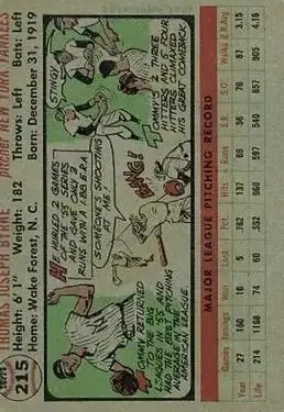 Back of Tommy Byrne