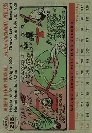 Verso de Joe Nuxhall