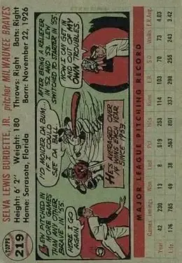 Back of Lew Burdette