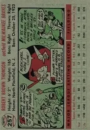 Verso de Bobby Thomson