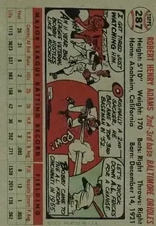 Verso de Bobby Adams