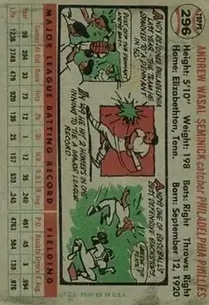 Achterkant van Andy Seminick