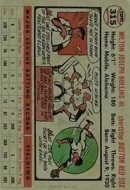 Back of Milt Bolling