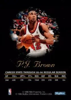 Back of P.J. Brown