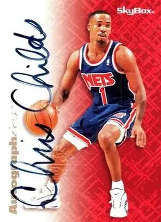 1996-97 SkyBox Premium #NNO Autographics Blue Ink Chris Childs