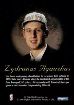 Back of Zydrunas Ilgauskas