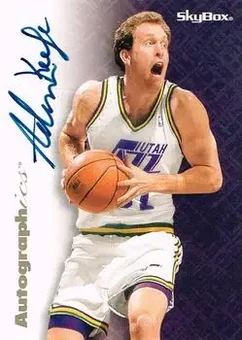 1996-97 SkyBox Premium - Autographics Blue Ink #NNO - Adam Keefe - Utah Jazz