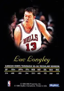 Back of Luc Longley