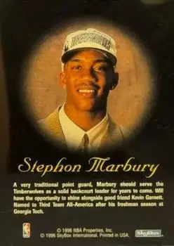 Back of Stephon Marbury
