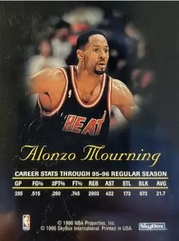 Back of Alonzo Mourning