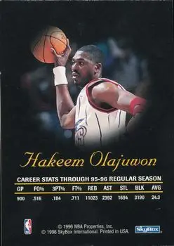 Back of Hakeem Olajuwon
