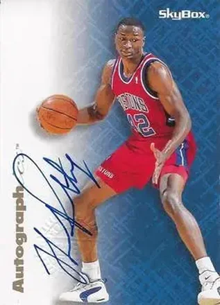 1996-97 SkyBox Premium #NNO Autographics Blue Ink Theo Ratliff
