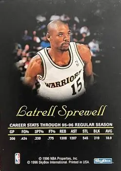 Back of Latrell Sprewell