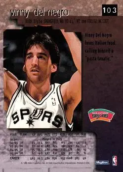 Back of Vinny Del Negro
